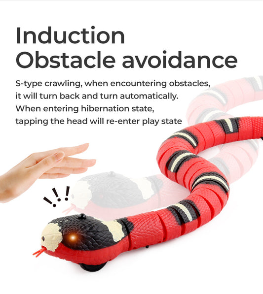 Children's Electric Induction Obstacle Avoidance Silver Ring Snake Children's New and Strange Electric Snake Funny Tricky Toy